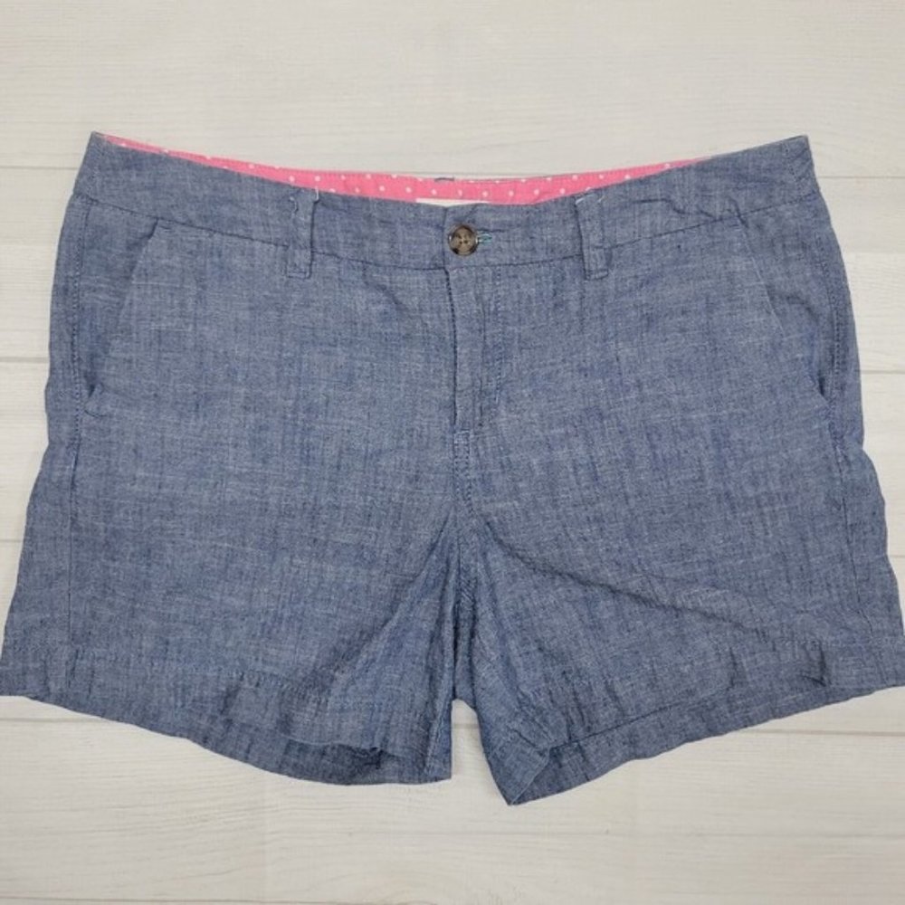 MERONA Womens Blue Cotton Chambray Shorts Size 10